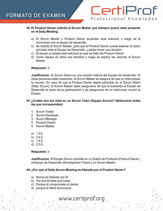 SCRUM MASTER PROFESSIONAL CERTIFICATE (SMPC) MOCK EXAM Examen de ...