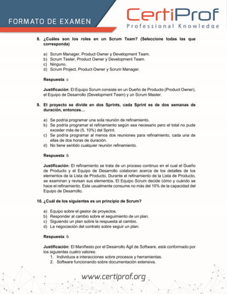 SCRUM MASTER PROFESSIONAL CERTIFICATE (SMPC) MOCK EXAM Examen de ...