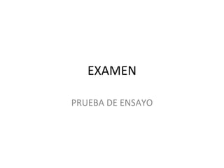 EXAMEN PRUEBA DE ENSAYO 