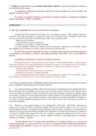 7.- Explica qué diferencia hay entre sustantivo individual y colectivo y busca dos ejemplos de cada tipo en
el texto del i...