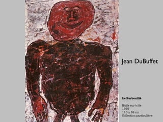 Jean DuBuffet




Le Barbouillé

Huile sur toile
1955
116 x 89 cm
Collection particulière
 