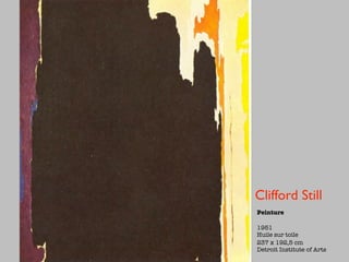 Clifford Still
Peinture

1951
Huile sur toile
237 x 192,5 cm
Detroit Institute of Arts
 