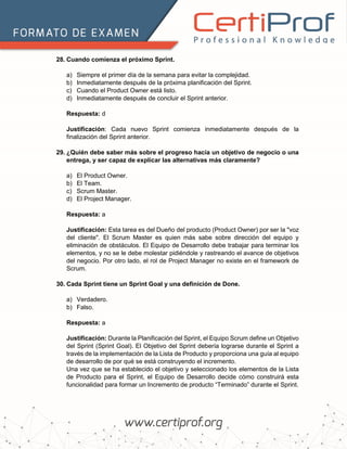 SCRUM MASTER PROFESSIONAL CERTIFICATE (SMPC) MOCK EXAM Examen de ...