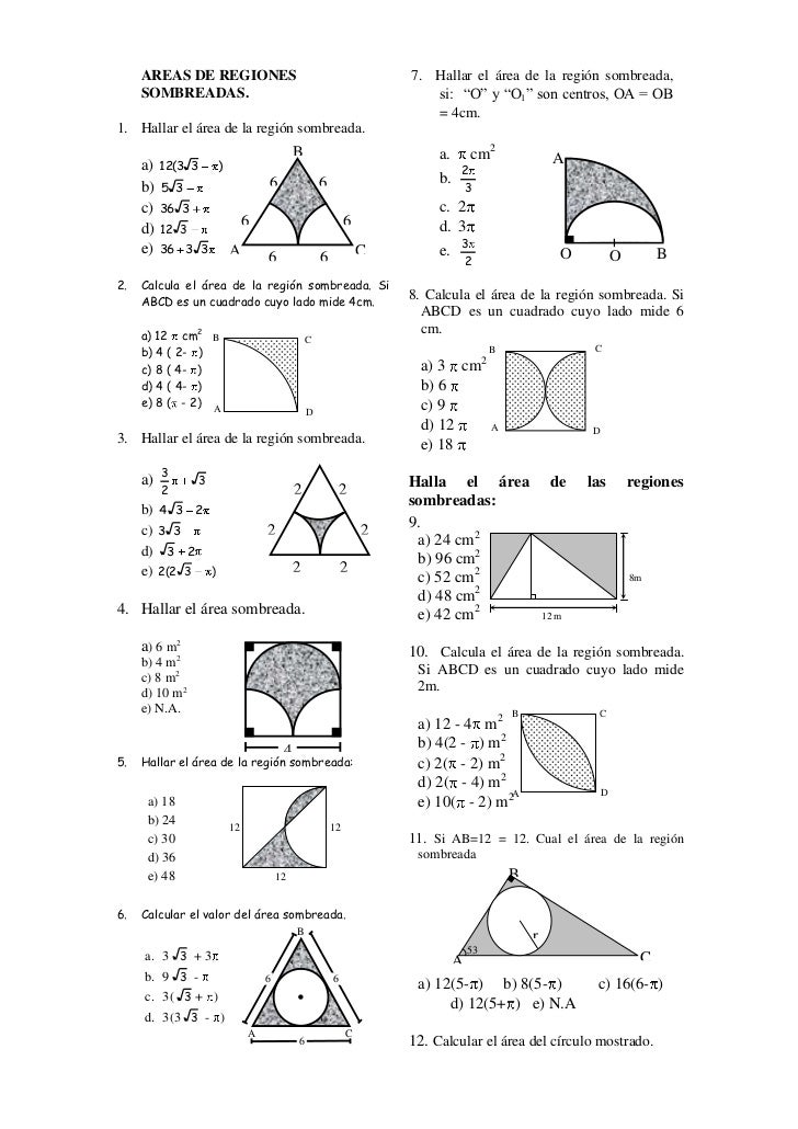 Resultado de imagen para EJERCICIOS DE AREA