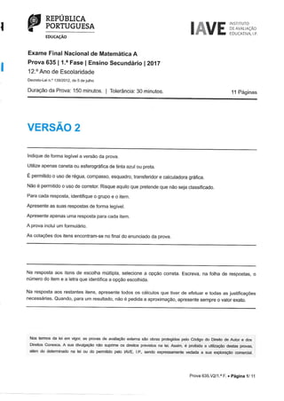 Exame nacional matematica_2017_enunciado