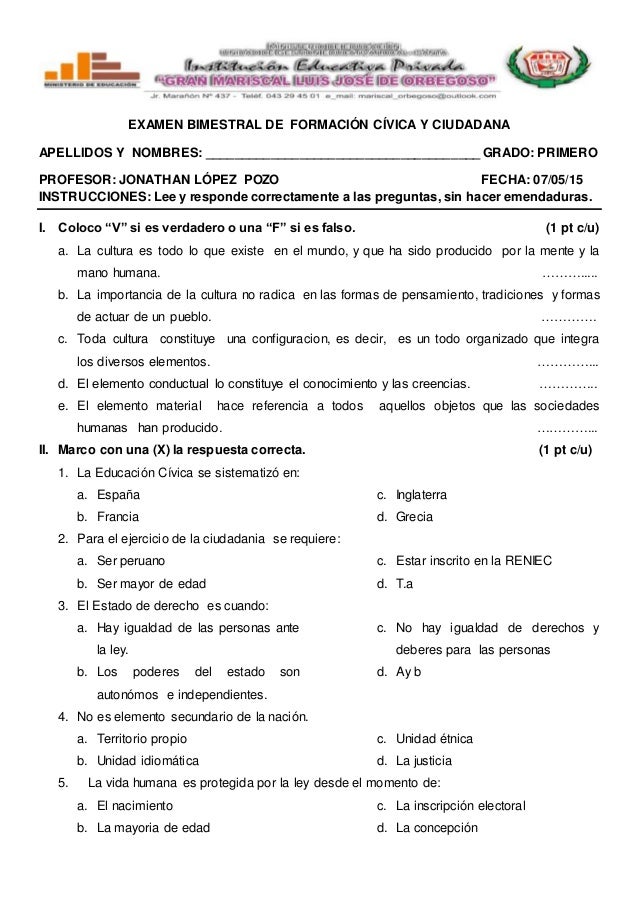 preguntas geografia del peru examen bimestral de formaci 243 n c 237 vica y ciudadana preguntas geografia del peru examen bimestral de formaci 243 n c 237 vica y ciudadana