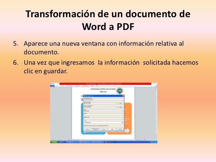 Cambiar De Word A Pdf