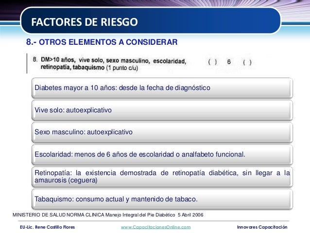 Examen clinico del pie diabetico 2011 Examen clinico del pie diabetico 2011