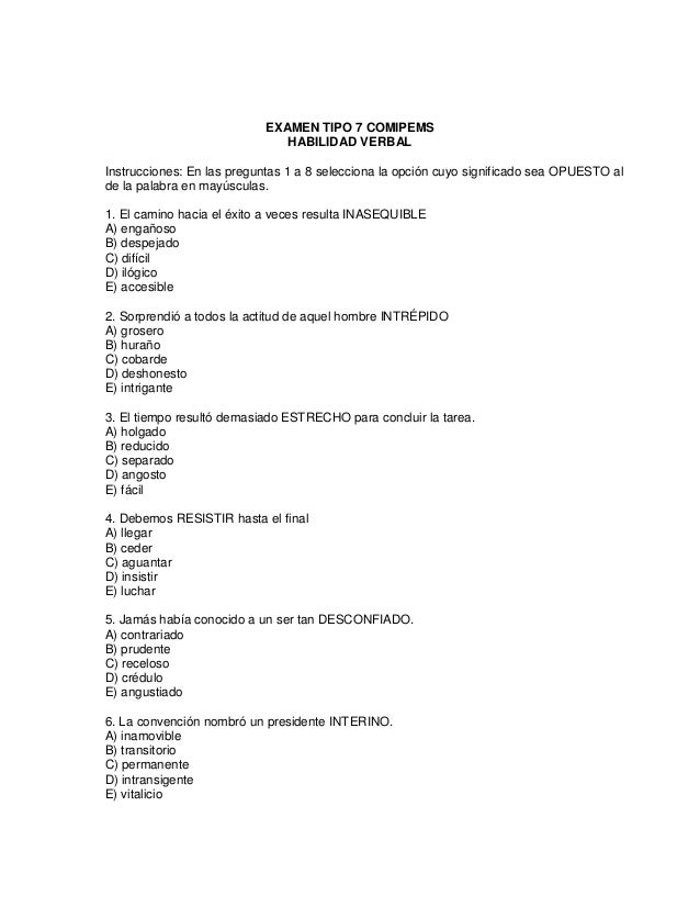 examen comipems examen comipems