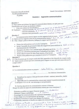 Examen communication (transversal)