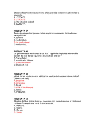 Examen comptia 50   respuestsas