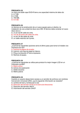 Examen comptia 50   respuestsas