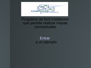 Programa de facil instalacion que permite realizar mapas conceptuales Entrar a un ejemplo