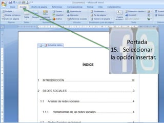 	Portada15.   Seleccionar la opción insertar. 