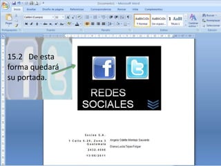 15.2   De esta forma quedará su portada.