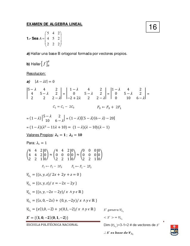 algebra lineal