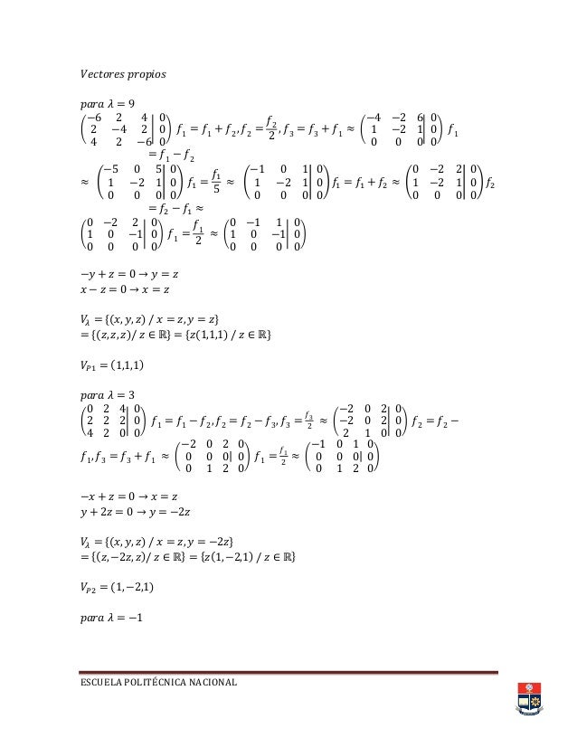 algebra lineal