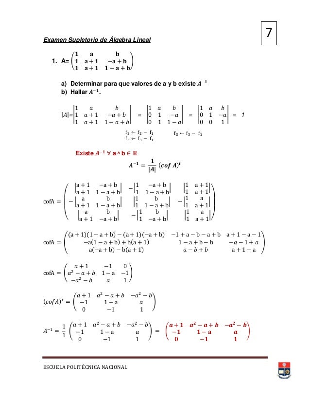 algebra lineal