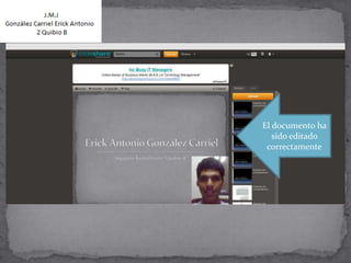 El documento ha
   sido editado
 correctamente
 
