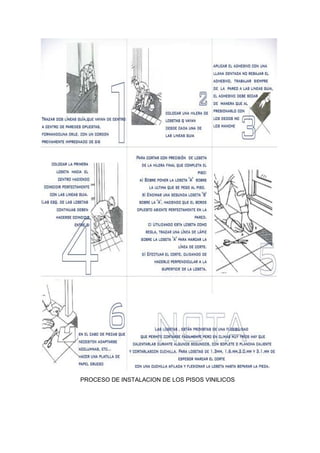 PROCESO DE INSTALACION DE LOS PISOS VINILICOS
 