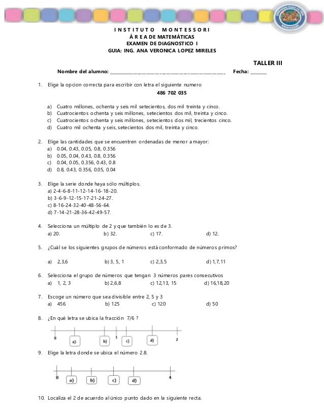 Examen De Diagnostico