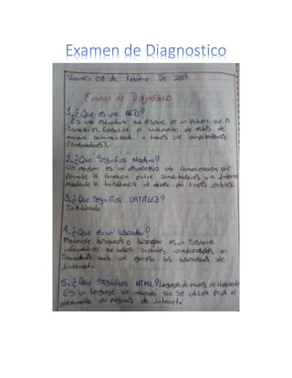 Examen de diagnostico-Escrito
