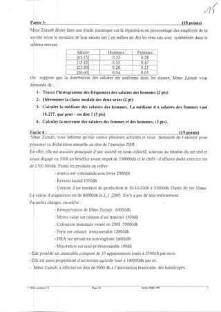 Examen de passage 2009 v3