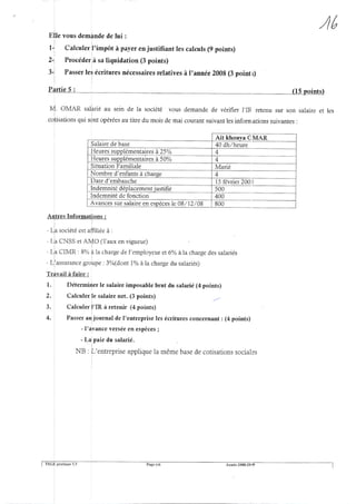 Examen de passage 2009 v3