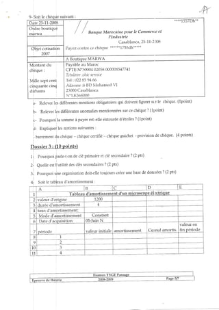 Examen de passage 2009 v3