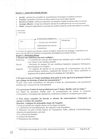 Examen de passage cds 2013 synthese 2 corection | PDF