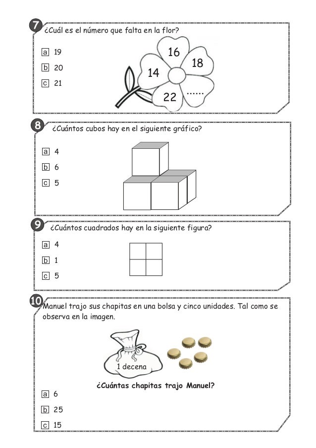 Examen Para Ninos De Primer Grado