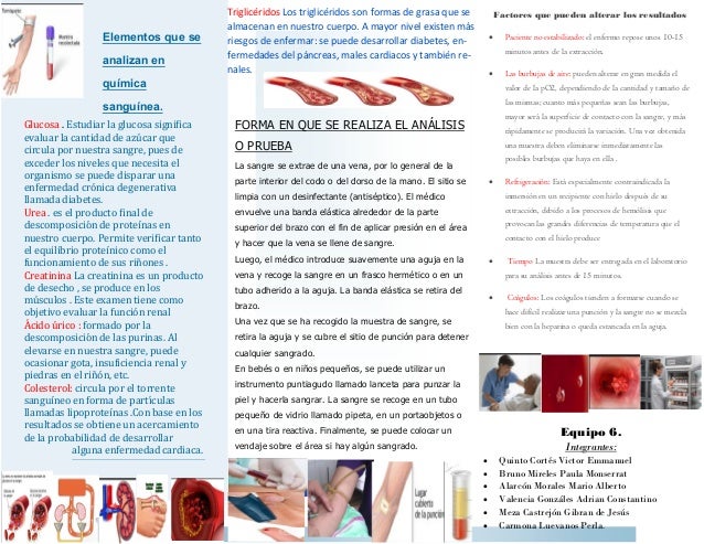 Examen de quimica sanguinea Examen de quimica sanguinea