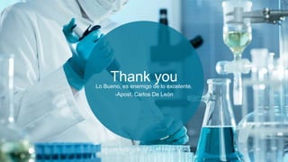 Thank youLo Bueno, es enemigo de lo excelente.
-Apost. Carlos De León
 