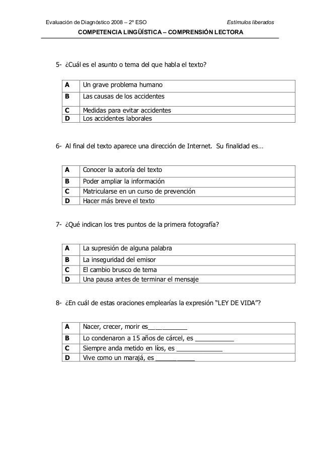 preguntas de comprension lectora para bachillerato examenes de competencia lectora para secundaria preguntas de comprension lectora para bachillerato examenes de competencia lectora para secundaria