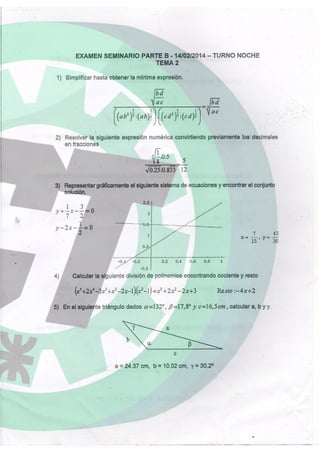 Examenes ingreso matematica 2014 1