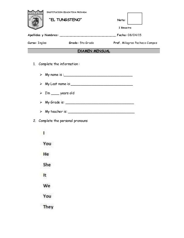 07.04 prueba exam Examenes