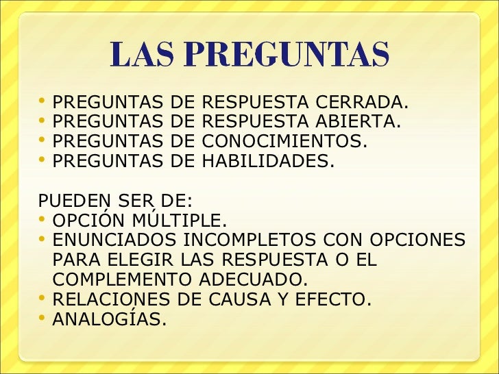 Examenes y cuestionarios