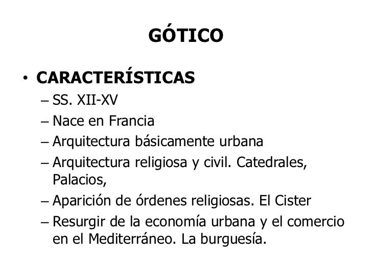 Breve Informacion Del Arte Gótico