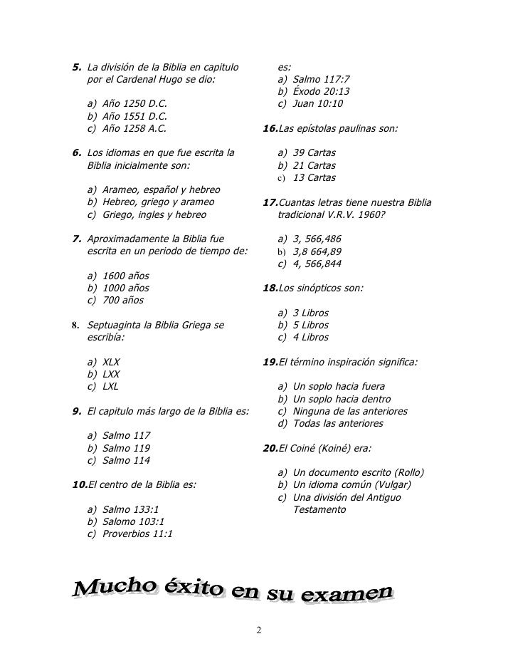 preguntas biblicas test examen final de panorama biblico preguntas biblicas test examen final de panorama biblico