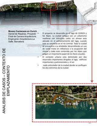 Lugares de uso publico, con un trasfondo artístico.AprendizajeAdquisición del conocimiento de algo por medio del estudio, el ejercicio o la experiencia, en especial de los conocimientos necesarios para aprender algún arte u oficio. (Diccionarioweb.org)BiodiversidadContemplamos ya nuevas economías fulgurantes que dependen de materiales intangibles (información, entretenimiento, comunicación). Estos valores fluctúan en el mercado como verdaderos productos consumibles, haciendo oscilar las cotizaciones a una velocidades jamás antes alcanzadas. CulturaEs el conjunto de todas las formas y expresiones de una sociedad determinada. Como tal incluye costumbres, prácticas, códigos, normas y reglas de la manera de ser, vestimenta, región, rituales, normas de comportamiento y sistemas de creencias. ( Metapolis )ContemplaciónSon las posiciones posibles frente a nuestro entrono y por extensión, hacia nuestro entorno construido son la acción y la contemplación. ( Metapolis )ConocimientoYa no es posible creer que se puede transmitir conocimiento dictando cierta información. (Metapolis )ConservaciónLa mejor manera de conservar algo es aumentar su número. La mejor manera de conservar un patrimonio en amento. ( Metapolis )43(wikipedia)(wikipedia)