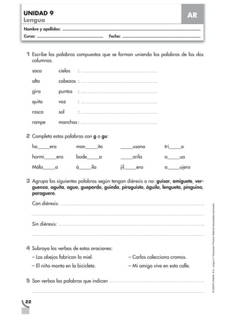 Primaria Rasca EXÁMENES LENGUA DE ED.PRIMARIA. PDF | PDF