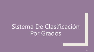Sistema De Clasificación
Por Grados
10
 