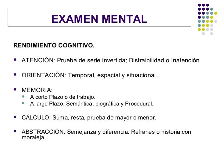 Examen mental