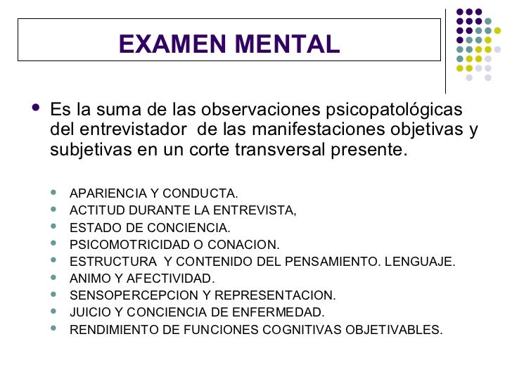 Examen mental