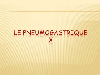 LE PNEUMOGASTRIQUE
         X
 