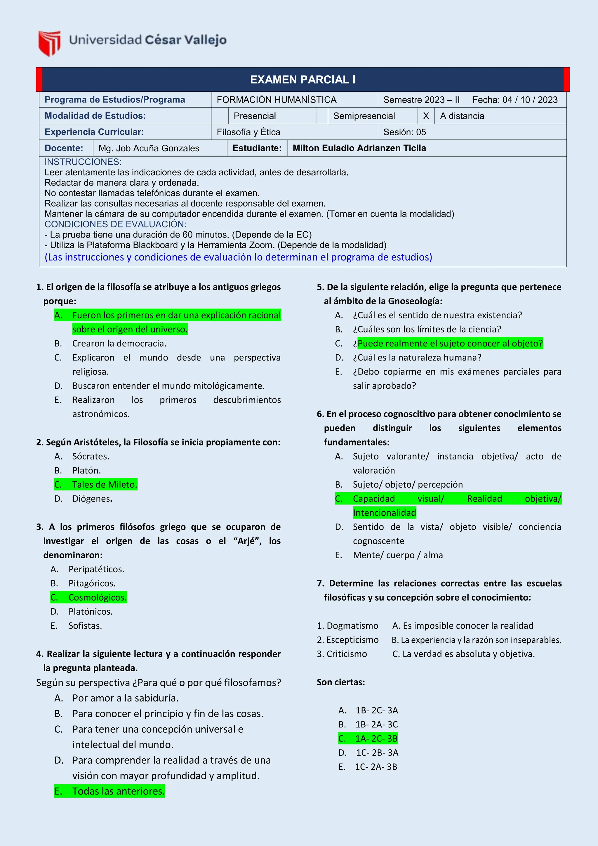 Examen Parcial I - Filosofía y Éticaa.docx