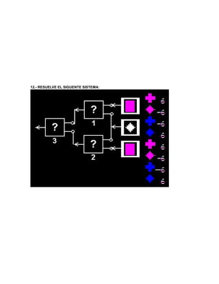 12.- RESUELVE EL SIGUENTE SISTEMA: 
 