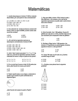 Examen primer bimestre 4º