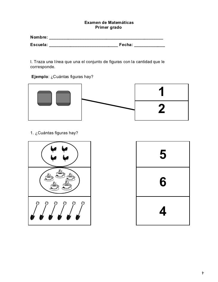 Examen primer grado