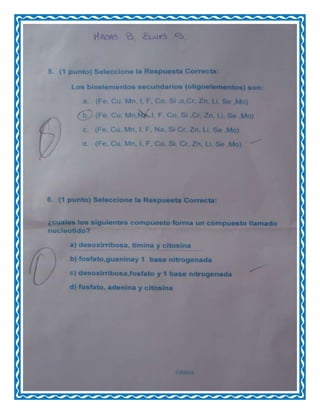 Examen quimica